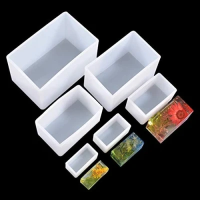 Afbeelding van Rolin Roly 6PCS Rechthoekige Gietvormen voor Hars Crystal Epoxy Siliconen Mal Handgemaakte Decoratie Geschenk Rectangle Moulds Home Decoration Handmade DIY Craft (6PCS Cuboid Molds)