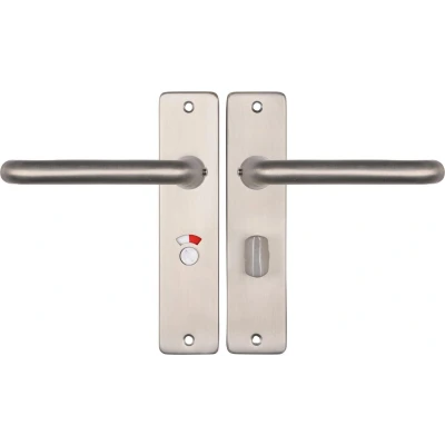 Afbeelding van Deurklink met wc sluitingschild Starx Coupe 57 mm (Aluminium, RVS)