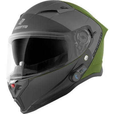 Afbeelding van Bogotto H153 BT SPN Bluetooth Helm, zwart groen, afmeting L voor man