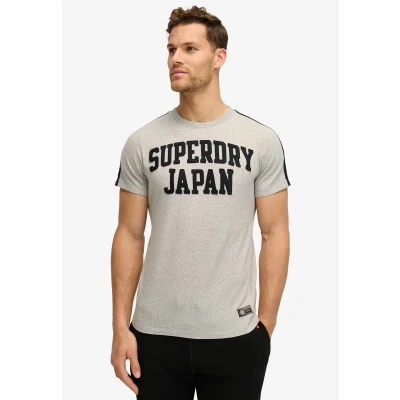 Afbeelding van Superdry Vintage Athletic Stripe Tshirt print, Heren, Maat: Medium, sweat light grey marl
