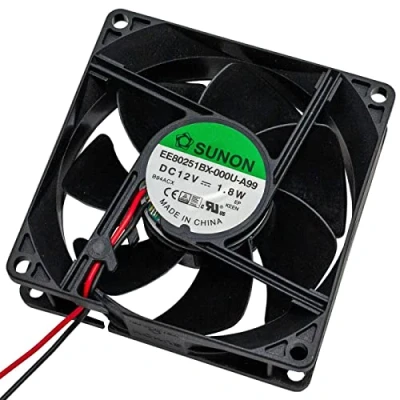 Afbeelding van Ventilator 12V DC 1,8W 80x80x25mm 76,4m3/h 3600U/min Sunon EE80251BX A99