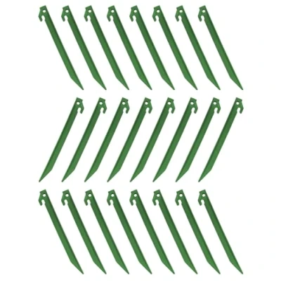 Afbeelding van Young Wolf 24 stuks 230 mm kunststof tentharingen, tuinlandschap haringen, luifel stake, camping caravan set (groen)