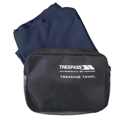 Afbeelding van Trespass Soaked, marineblauw, antibacteriële microvezel sporthanddoek met netzak, 45 x 90 cm, blauw