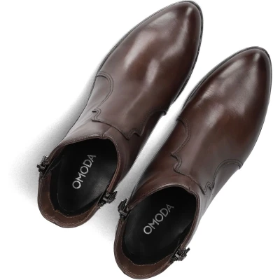 Afbeelding van Omoda Badia Enkellaarsjes Enkelboots met rits Dames Bruin Maat 42