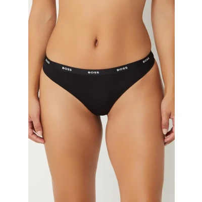 Afbeelding van BOSS Thong String, Dames, Maat: XXL, Black