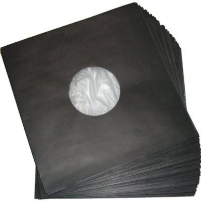 Afbeelding van Protected LP Grammofoonplaten binnenhoezen met voering Deluxe zwart (100 stuks)