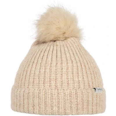 Afbeelding van Roadsign muts beige dames winter beany met pompon