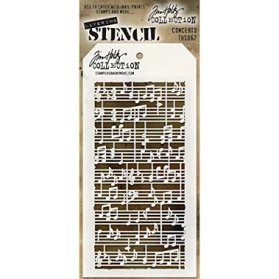 Afbeelding van Stampers Anonymous THS067 Tim Holtz gelaagde stencil, meerkleurig, 4,125 x 8,5 inch