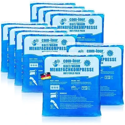 Afbeelding van COM FOUR® 10x meervoudig kompres, koude en warme kompressen, 14 x 13 cm geschikt voor microgolven Made in Germany (10 stuks middelgroot)