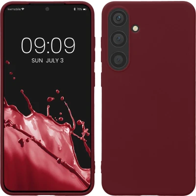 Afbeelding van kwmobile telefoonhoesje geschikt voor Samsung Galaxy S24 Plus Hoesje smartphone Back cover in bordeaux violet
