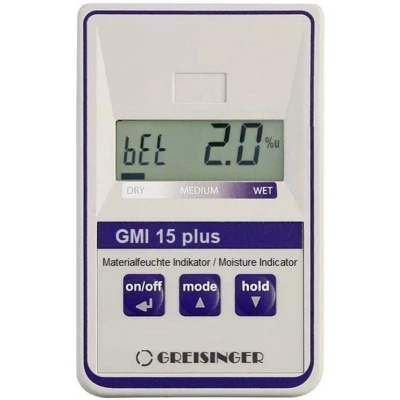 Afbeelding van Greisinger GMI15 plus Materiaalvochtmeter Meetbereik bouwvochtigheid 0.0 tot 8.0 % houtvochtigheid (bereik)