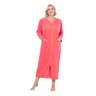 Afbeelding van Ulla Popken Badjas, Dames, Maat: 46/48, Coral