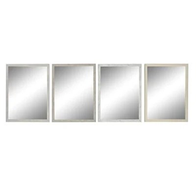 Afbeelding van Wandspiegel DKD Home Decor 56 x 2 76 cm Kristal Grijs Beige Wit polyestyreen (4 Stuks)