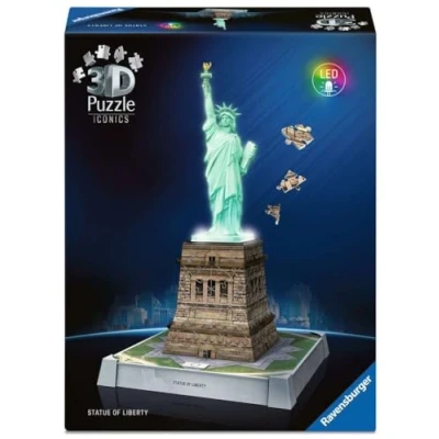 Afbeelding van Ravensburger Iconics 3D puzzel vrijheidsbeeld met licht