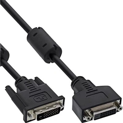 Afbeelding van InLine® DVI D kabel, Dual Link, 24+1 M/V, zwart, 5m
