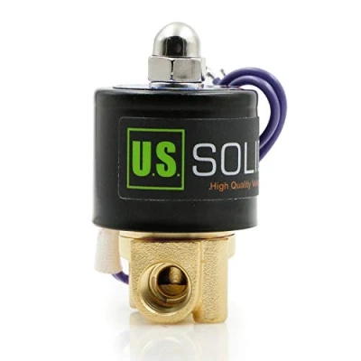 Afbeelding van U.S. Solid 1/4&quot; G 12 V DC messing magneetventiel direct gestuurd voor water lucht gas olie NC solenoid ventiel