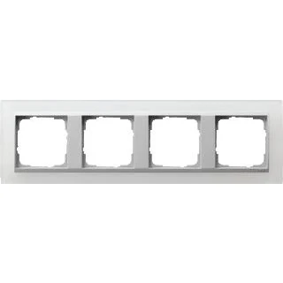 Afbeelding van Gira Event Opaque afdekraam 4 voudig wit voor aluminiumkleurige