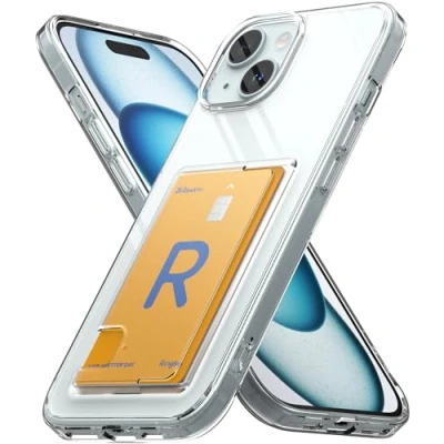 Afbeelding van Ringke Fusion Card Kaarthoesje Compatibel met iPhone 15 Plus Case, Lichtgewicht Hoesje Pasjeshouder Clear
