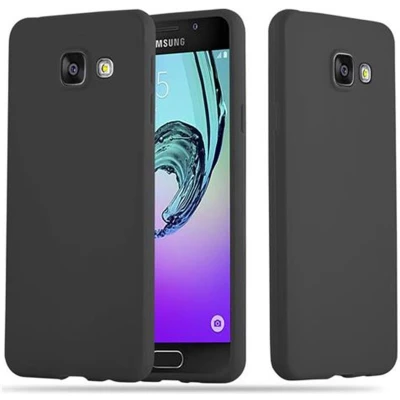Afbeelding van Cadorabo Hoesje geschikt voor Samsung Galaxy A3 2016 in CANDY ZWART Beschermhoes TPU silicone Case Cover