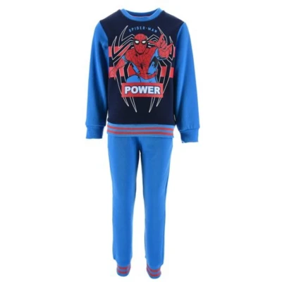 Afbeelding van Marvel Spiderman Set / Joggingpak Huispak Vrijetijdspak Blauw Maat 92/98 (tot 3 jaar)