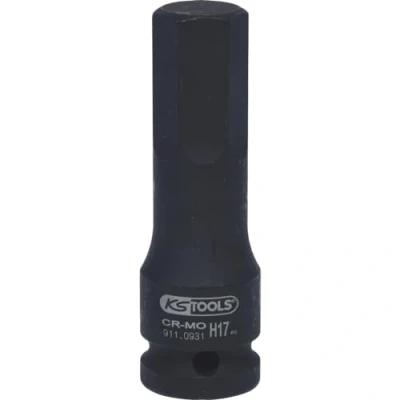 Afbeelding van KS Tools 911.0931 1/2&quot; Bit dopsleutel binnenzeskant, kracht, lang, 17mm