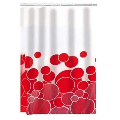 Afbeelding van RIDDER Douchegordijn textiel Kani rood 180x200 cm