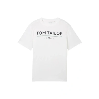 Afbeelding van TOM Tailor MIT LOGO Tshirt print, Heren, Maat: XXL, White