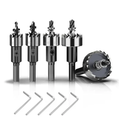 Afbeelding van 5 stuks HSS boor gatenzaagsnijder, roestvrij hoge snelheid staal metalen gatenset, kern gatenzaag boor, diameter 16mm18,5 mm 20mm 25mm 30mm, kobalt opener snijgereedschap voor hout, legering
