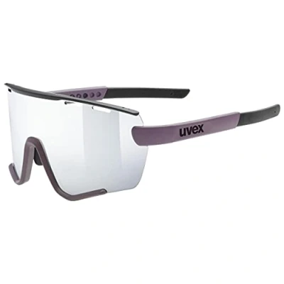Afbeelding van uvex sportstyle 236 S Set sportbril voor dames en heren condensvrij incl. verwisselbare brilglazen plum black matt/silver one size