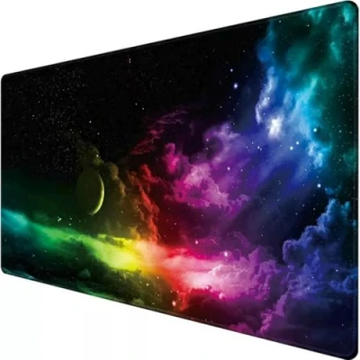 Afbeelding van Retoo muismat XXL, 900 x 400 mm, grote voor gaming met motief, tafelonderlegger, groot formaat, speciaal oppervlak, bureauonderlegger, verbetert precisie en snelheid, franjevrije randen