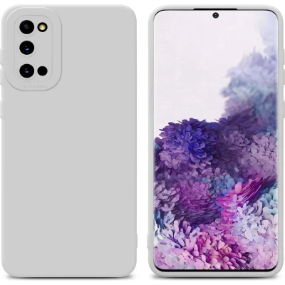 Afbeelding van Cadorabo Hoesje geschikt voor Samsung Galaxy S20 in FLUID WIT Beschermhoes TPU silicone Cover Case