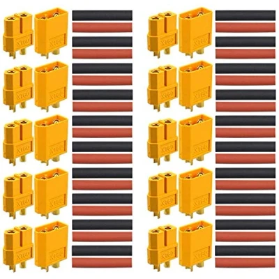 Afbeelding van RUNCCI YUN 20 stuks (10 paar) XT60 connectoren mannelijke vrouwelijke ronde stekker hoogstroomstekker voor RC Lipo accu