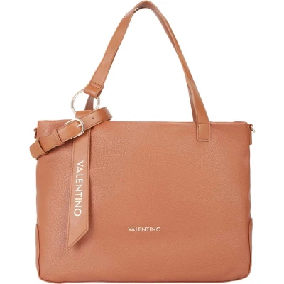 Afbeelding van VALENTINO Shopper Schoudertas Peonies Re Shopping Bag Cuoio Bruine
