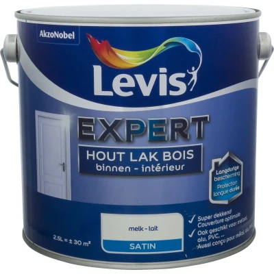 Afbeelding van Levis Expert Lak Binnen Satin Melkwit 2.5L