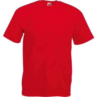 Afbeelding van Fruit Of The Loom Heren Valueweight T shirt met korte mouwen (Rood)