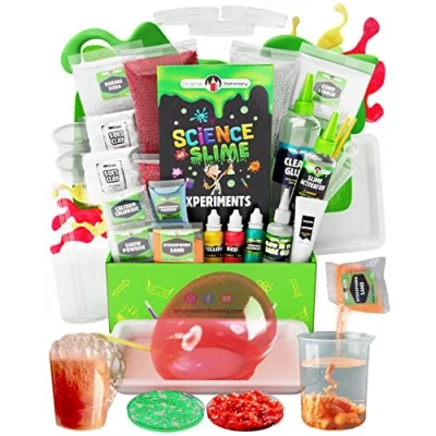 Afbeelding van Original Stationery Science of Slime Kit, grappige slijm experimenteerdoos voor kinderen, wetenschappelijke experimenten zoals Oobleck en Flummi, leuk cadeau jongens meisjes