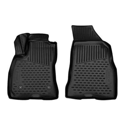 Afbeelding van Element 3D autovloermatten, op maat gemaakt, TPE Fiat Doblo II, 2010 &gt;, kast/bestelwagen, voor, 2 stuks
