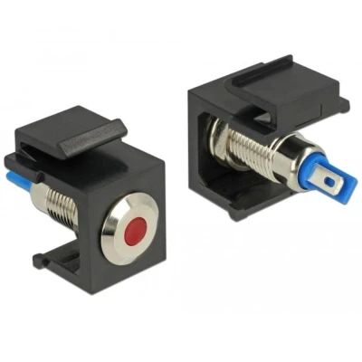 Afbeelding van Delock Keystone LED rot 6 V flach, schwarz