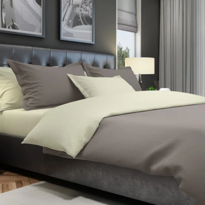Afbeelding van The One Dekbedovertrek 200 x 220 cm Classic Taupe / Cream
