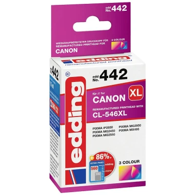 Afbeelding van Edding Inktcartridge vervangt Canon CL 546 XL Compatibel Cyaan, Magenta, Geel EDD 442 18
