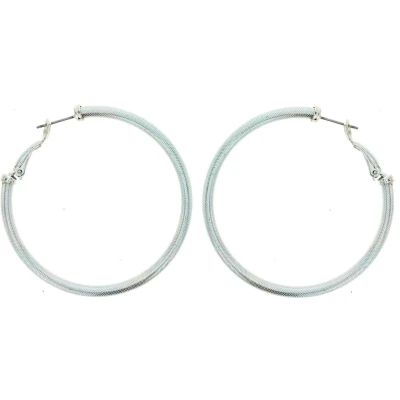 Afbeelding van Behave Oorringen zilver kleur met motief