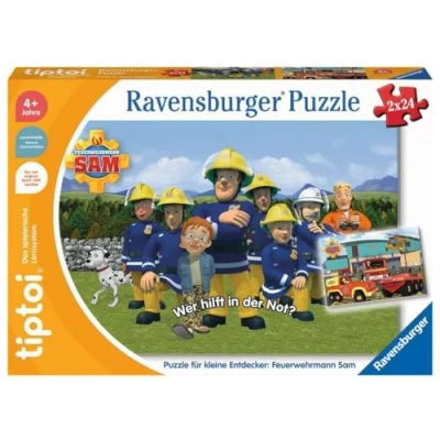 Afbeelding van Ravensburger tiptoi Puzzle 00139 für kleine Entdecker: Feuerwehrmann Sam, Kinderpuzzle Kinder ab 4 Jahren, 1 Spieler