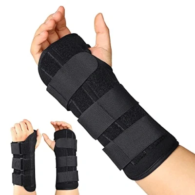 Afbeelding van Offtrte Carpal Tunnel Splint, Night Sleep Polsbrace Verstelbare arm Hand Ondersteuning voor tendonitis, artritis, injuries, polspijn, spray (links)