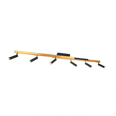 Afbeelding van Trio 6 lichts led spot Zeno mat goud met zwart 648310780