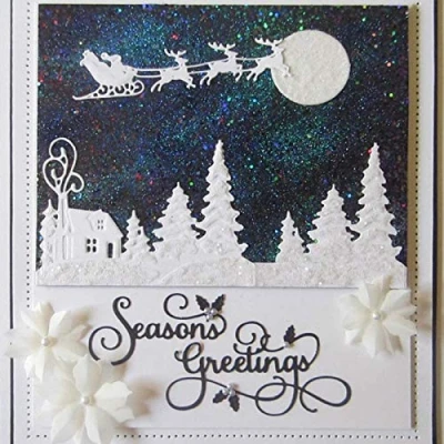 Afbeelding van Kerst Slee Snijden Dies, U horizon DIY Scrapbooking Metalen Embossing Stencil Sjabloon Mold voor Album Papier Kaart Art Craft