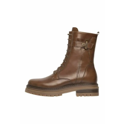 Afbeelding van Nerogiardini Enkellaarsjes met plateauzool cuoio, Dames, Maat: 35, Cuoio Schoenen