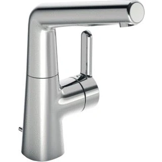 Afbeelding van Hansa designo 1 gats wastafelkraan met waste 120 draaibare uitloop chroom 51032283