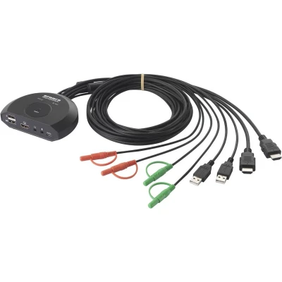 Afbeelding van SpeaKa Professional SP KVM 210 switch 2 poorten HDMI Toetsenbord 4096 x 2160 Pixel