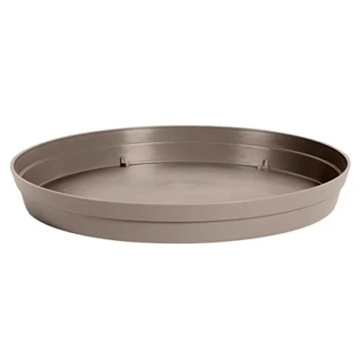 Afbeelding van EDA Bloempot Toscane onderschaal taupe kunststof D15 cm