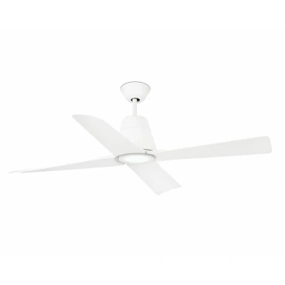 Afbeelding van FARO BARCELONA Plafondventilator Typhoon L LED lamp IP44 wit